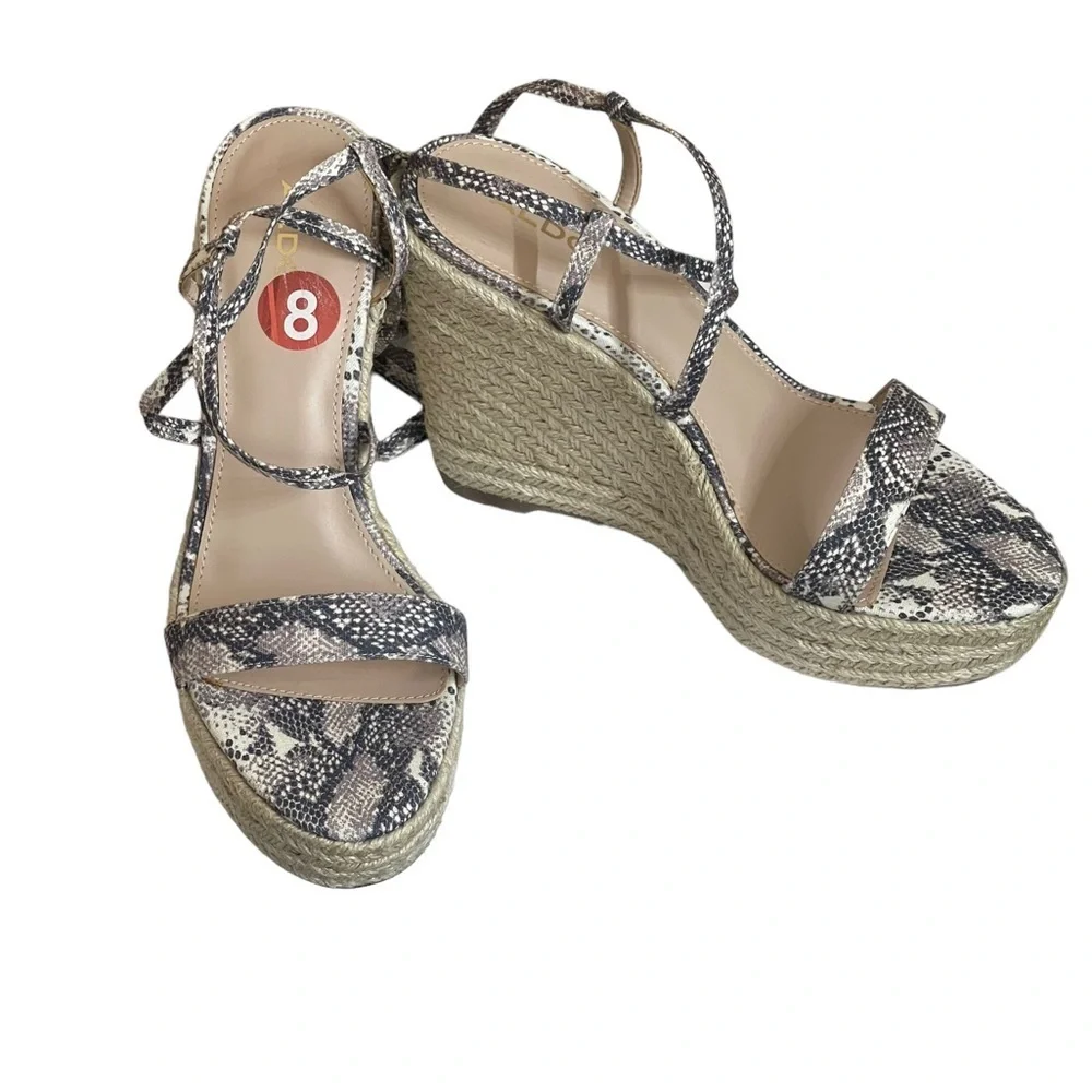 Aldo Wedge Tie-Up Espadrille Brand New w/ Box Size 8